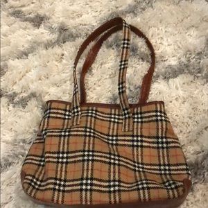 Burberry tweed shoulder bag